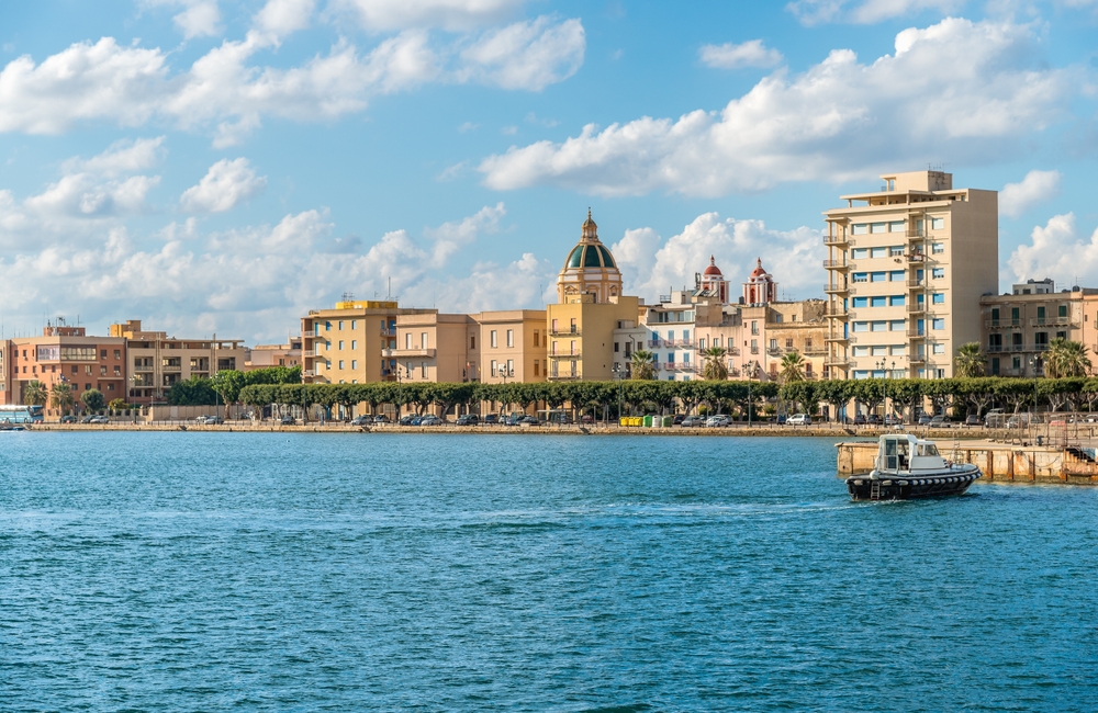 Panoramic,View,Of,Trapani,City,On,The,Coast,Of,Mediterranean