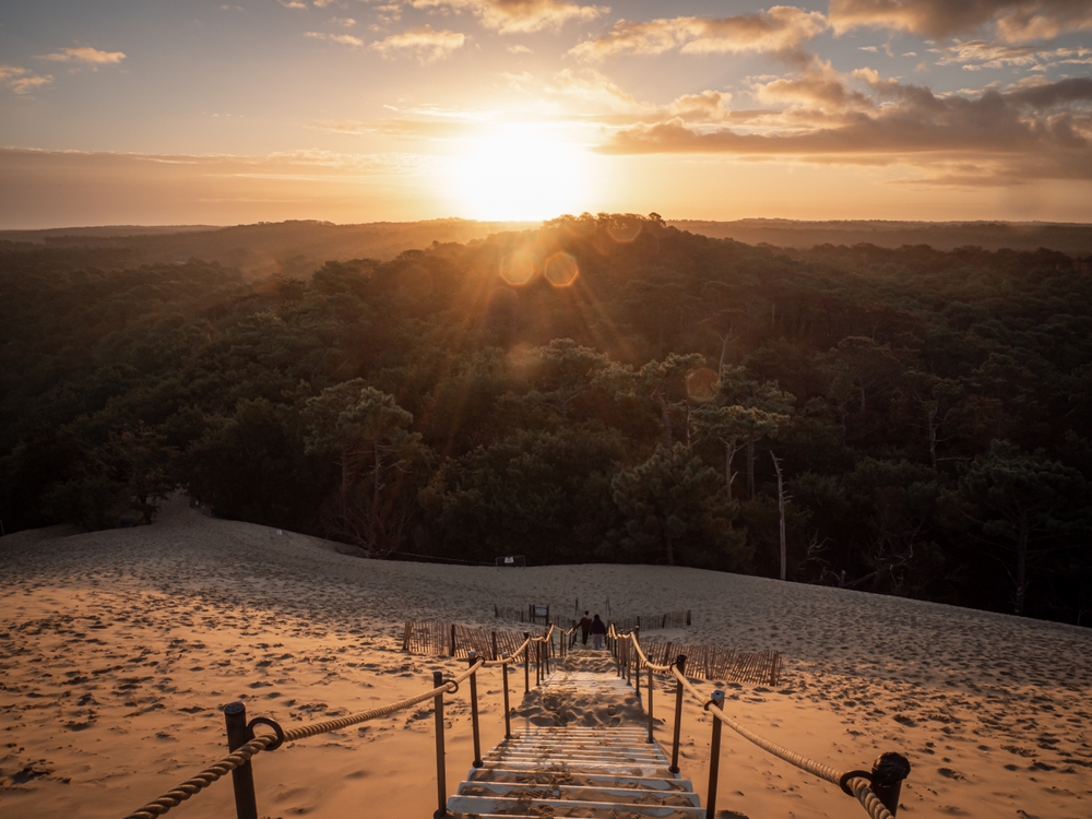 Stairs,At,Sundown,At,The,Dune,Du,Pilat