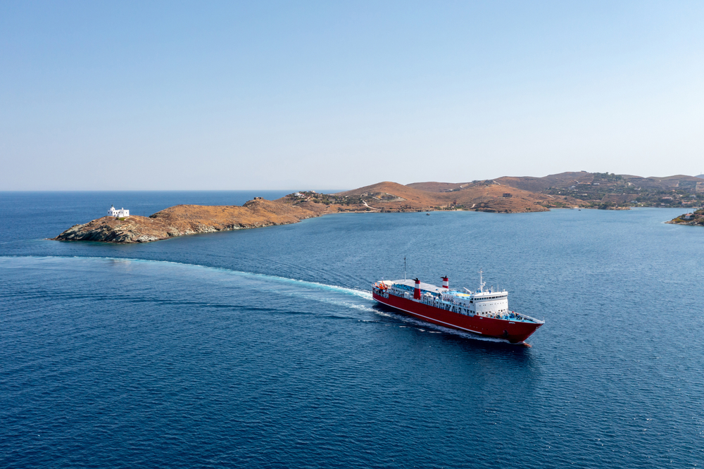 Summer,Destination,Kea,,Tzia,Island,,Cyclades,,Greece.,A,Ferry,Boat