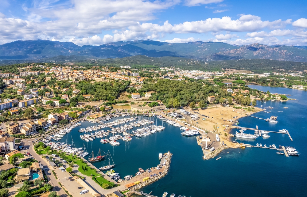 Landscape,With,Aerial,View,Of,Porto vecchio,,Corsica,,France