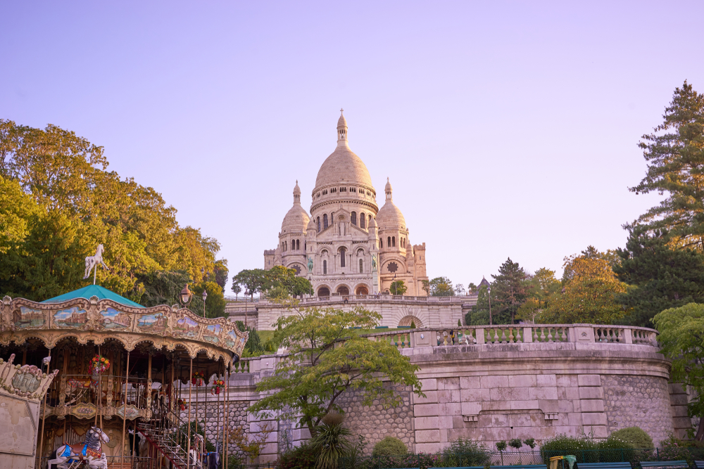 Famous,Basilica,Sacre coeur,At,Montmartre,In,Paris