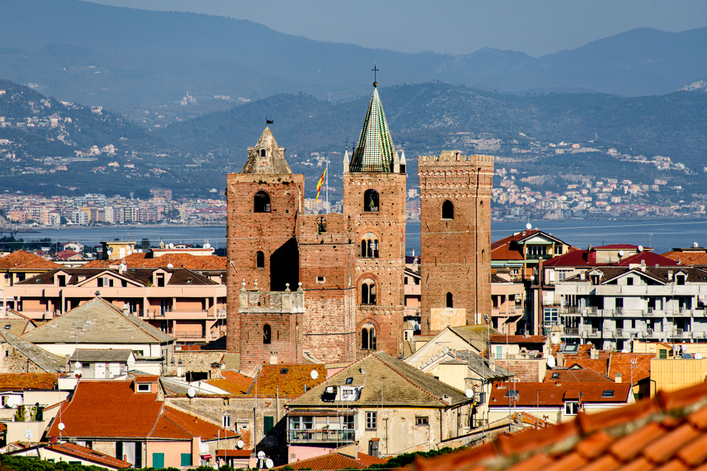 The,Medieval,Towers,In,The,Cityscape,Of,The,Ligurian,Village