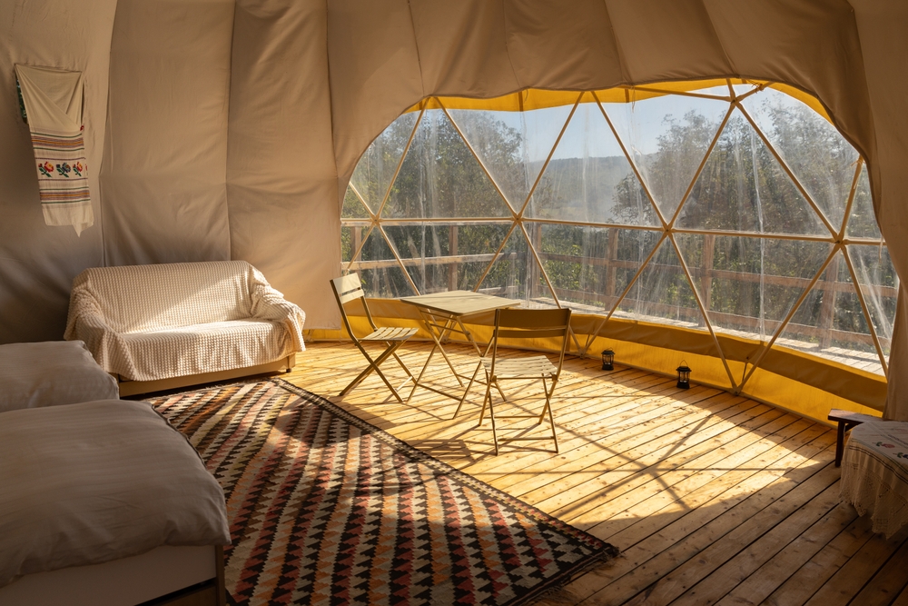 The,Interior,Of,A,Tent,Or,Glamping,Tent,In,The