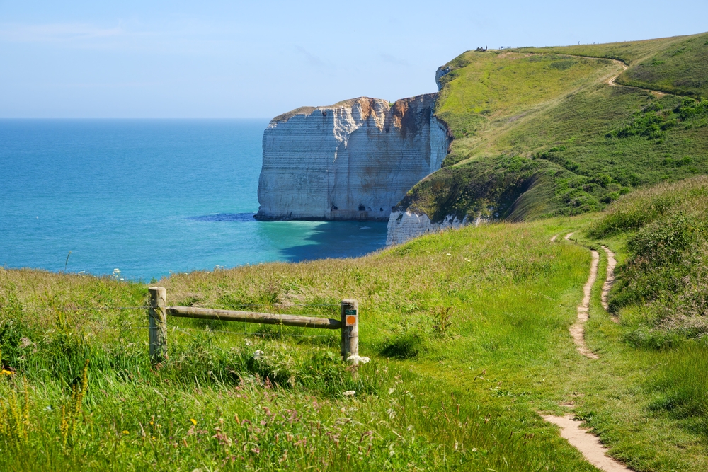 Gr21,Hiking,Trail,Sign,On,Cliff,Of,The,Antifer,Valley