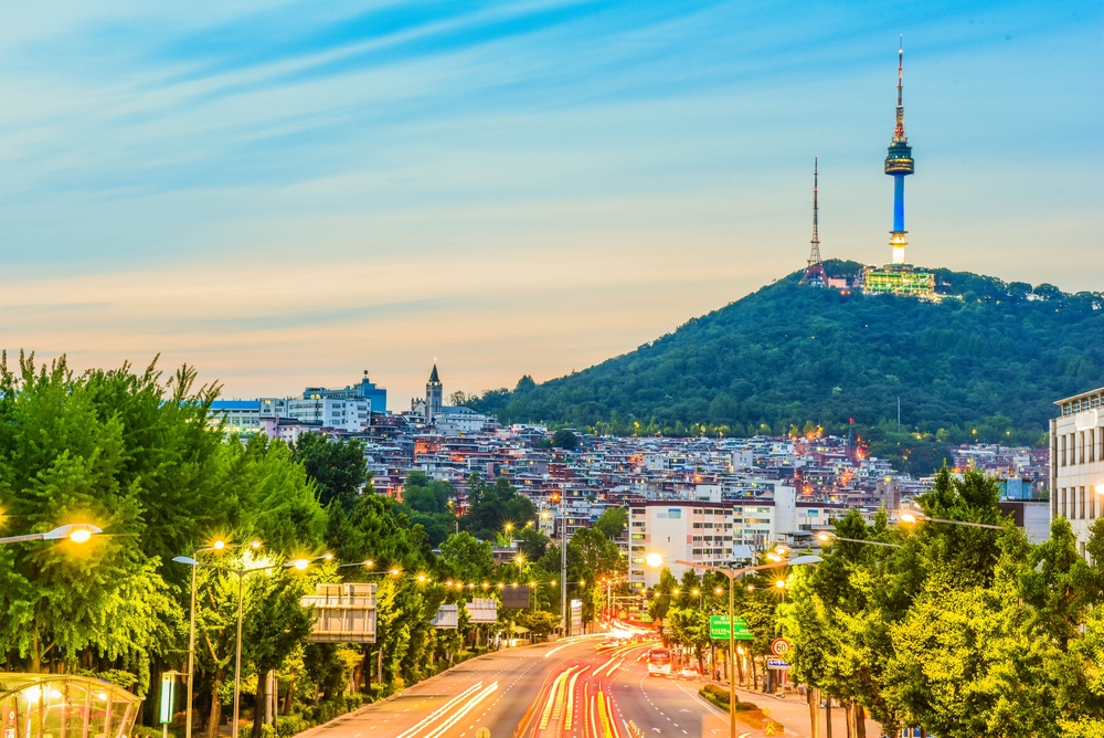 Itaewon,Nightscape,Seoul,,Korea,Long,Exposure,City