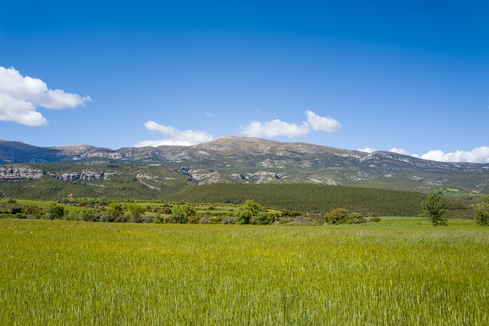 The,Fields,And,Mountains,Around,Bierge,In,Europe,,Spain,,Aragon,