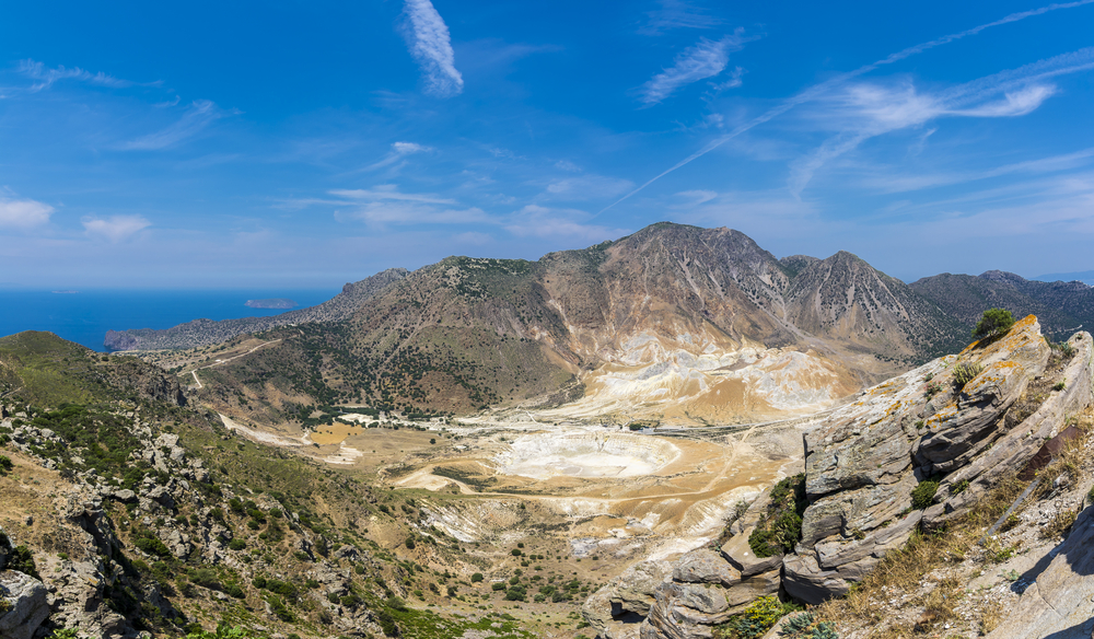 Stefanos,Crater,Panoramic,View,In,Nisyros,Island