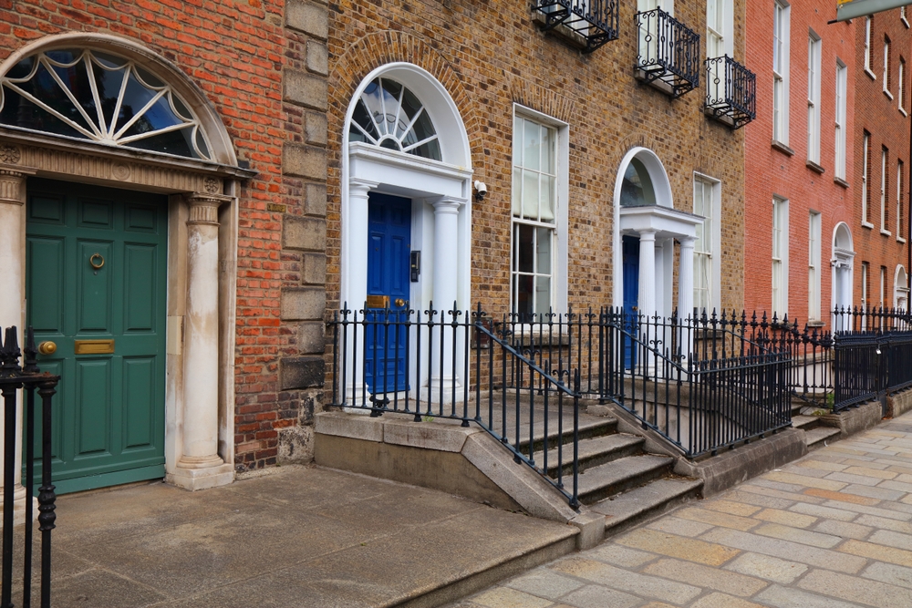 Merrion,Square,In,Dublin,,Ireland.,Georgian,Architecture,In,Downtown,Dublin.