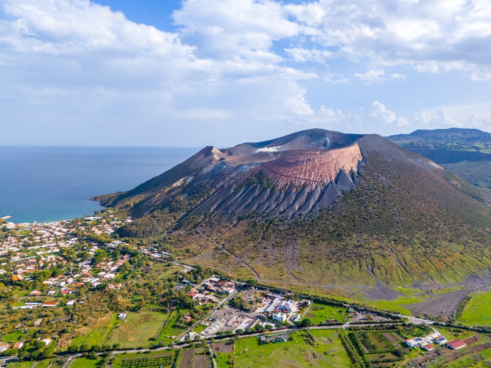 Aerial,View,Of,Volcano,Island.,Vulcano,Port.,Lipari,Eolie,Islands,